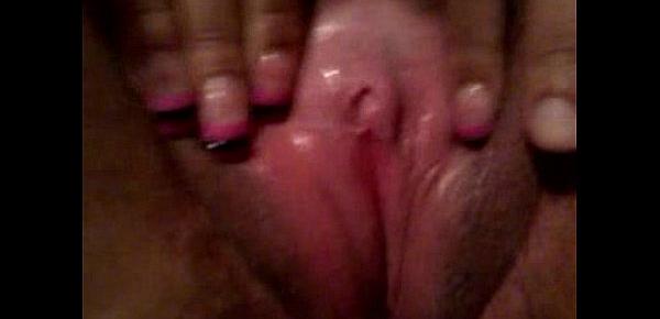  Mixed cutie gets her pretty pussy petted and licked